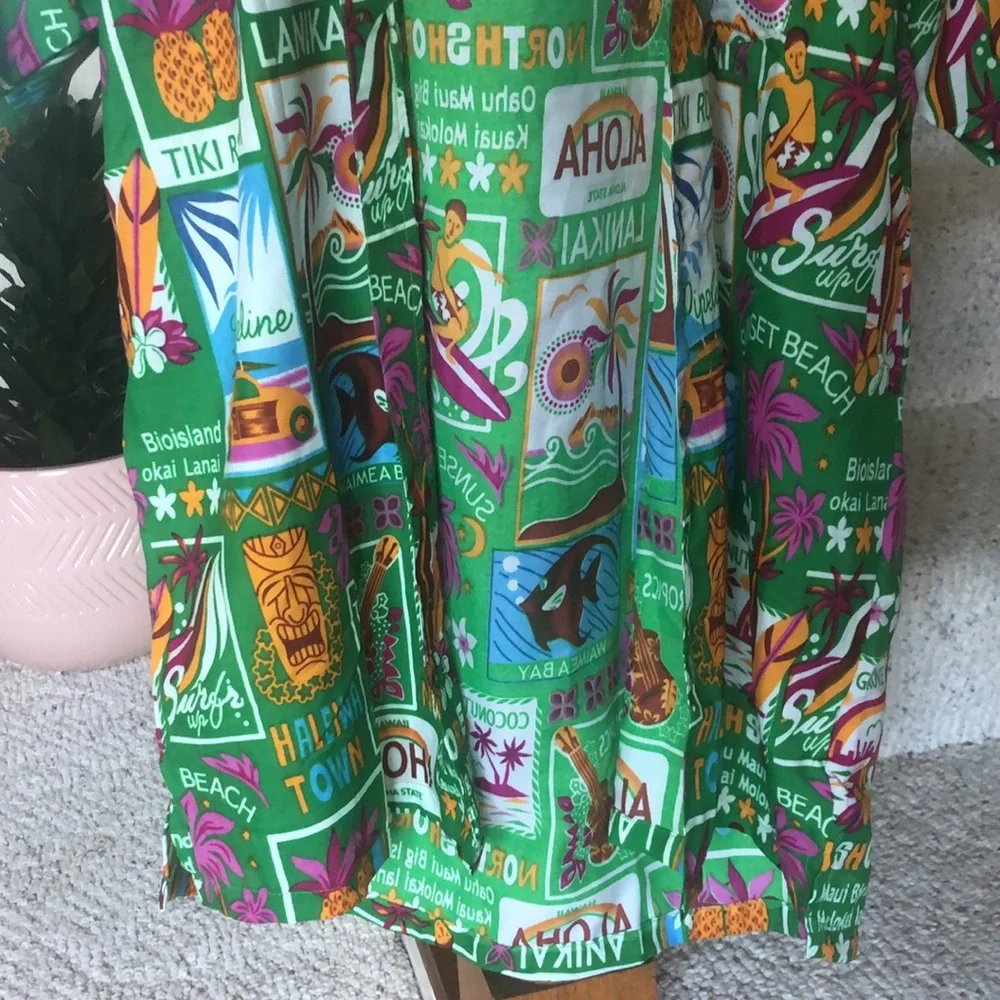 Vintage Designed In Hawaii For Waikiki Creations Hawaiian Button Down Shirt - Picture 4 of 8